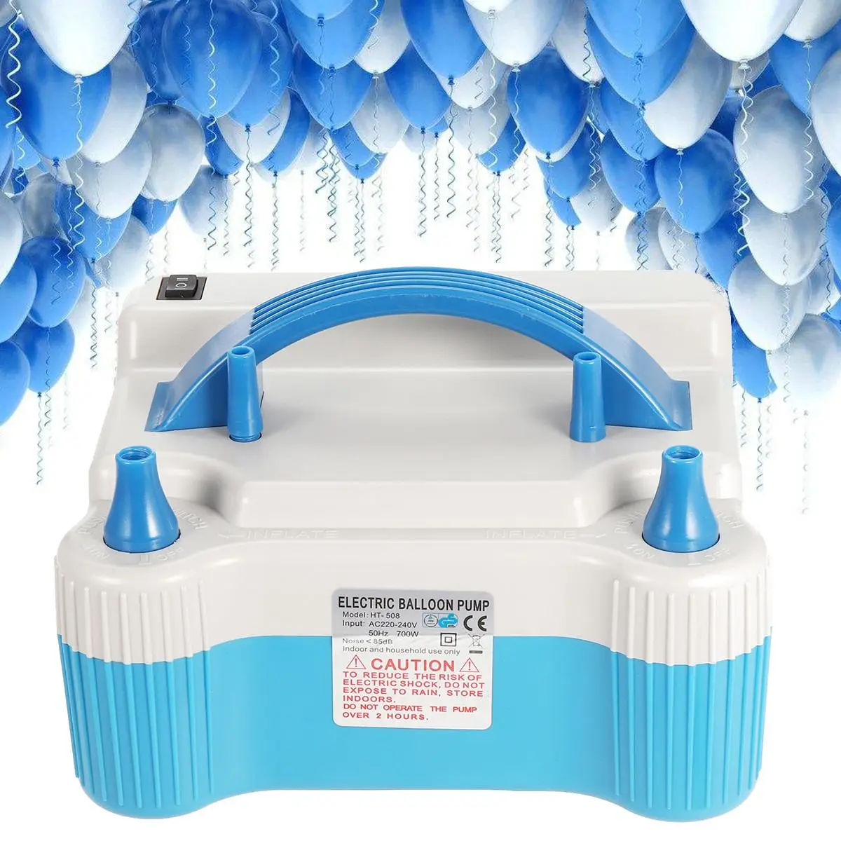 Синий Портативный 700 Вт двойной наконечник электрический воздушный насос надувной насос надувные насосы свадебные украшения для рождественской вечеринки