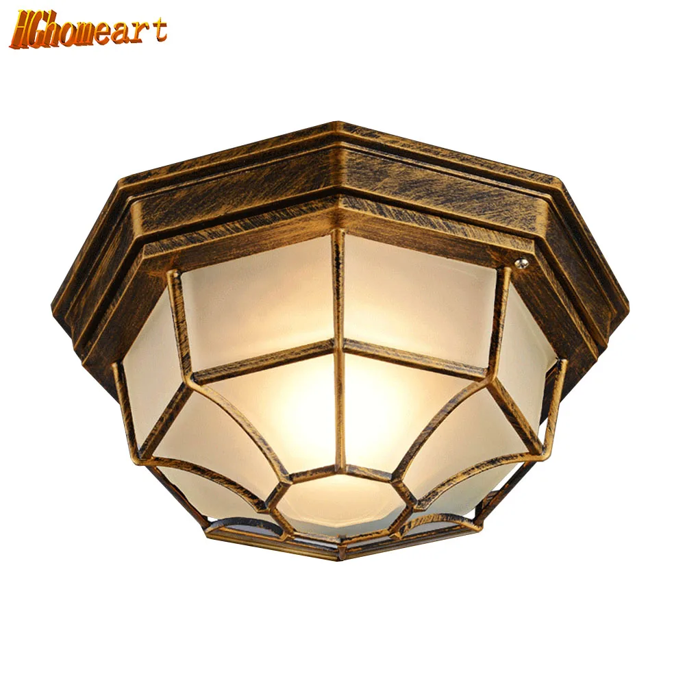 Rainproof 18W Iron Indoor Lighting Retro Ceiling Light 110V-220V  Flush Mount Ceiling Lamps Fixtures Stair LED Lights Ceiling