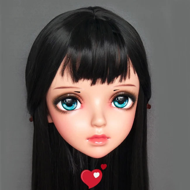 Miao11) женский сладкий девушка смолы половина головы кигуруми BJD глаза кроссдресс косплей японского аниме ролевая маска Лолиты с глазами и парик