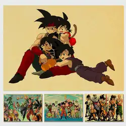 Calssic несовершеннолетних комиксы Dragon Ball высокого качества ретро постер винтажный постер настенное украшение для домашнее барное кафе для