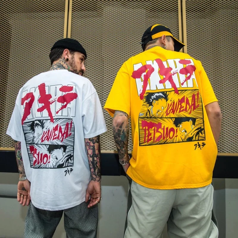 

2019 summer new cec short-sleeved men's trend anime print round neck half-sleeved T-shirt thin section
