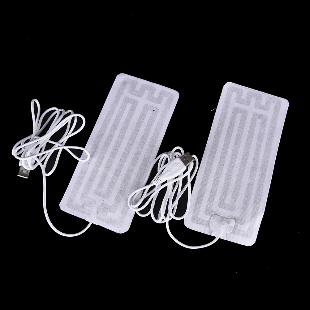 1 Pair 5V USB Electric Heating Element Film Heater Pads Carbon fiber