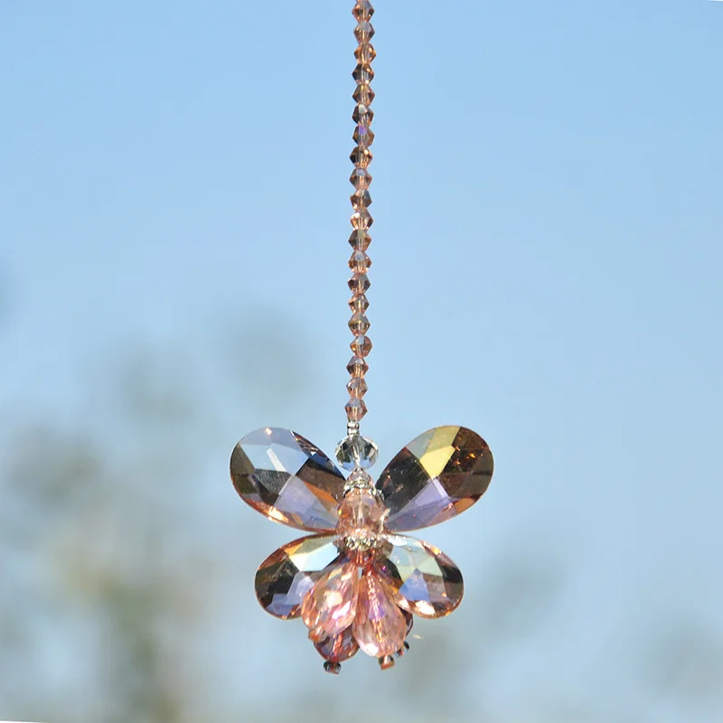 Новые солнечные лучи радужной бабочки Дизайн Красивые Подвески Аксессуары кристаллы для домашнего декора призматические детали люстры