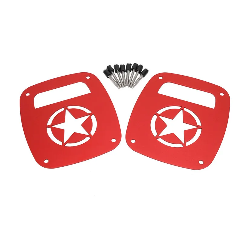 Exterior Grille Tail Light Rear Lamp Cover Guards For 1987-2006 Jeep Wrangler TJ YJ Accessories Taillight Protector WISENGEAR (99)