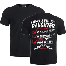 Подарок на день отца, забавная футболка с надписью «I Have a Pretty daughers», подарок для папы, папы, футболки с короткими рукавами