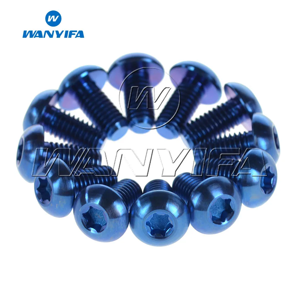 

Wanyifa 12pcs M5x10mm Torx Titanium Bolts for Bicycle Disc Brake Cycle Rotor Screws