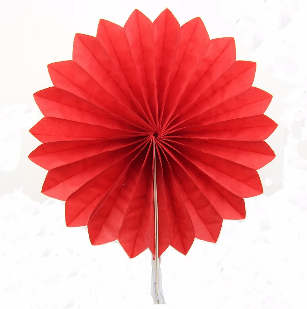 FANLUS Valentine's Day Decoration 20cm Paper Wheel Fans Pom Poms Flowers for Bridal Shower Wedding Anniversary Birthday Party  (13)