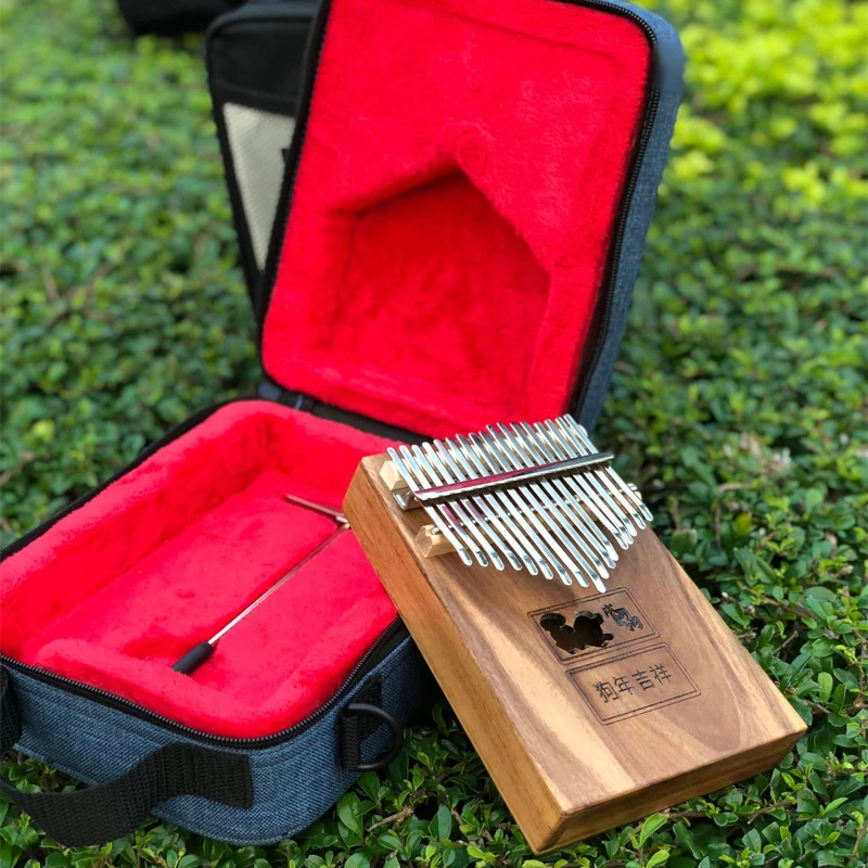 17 клавиш Kalimba чехол сумка для хранения большой палец пианино Mbira портативный