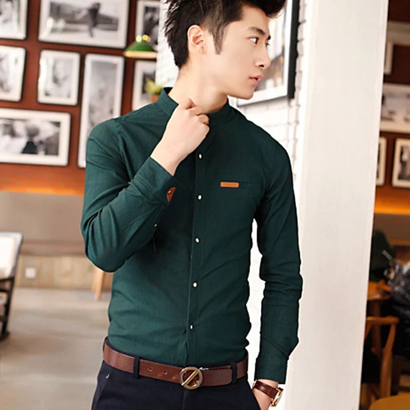 Korean men's dress shirts Clearance