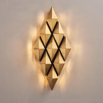 

Suspension luminaire Modern Simple Diamond LED Wall Lamp for Corridor Background Hanglamp Hotel Hall Decoration Light Fixtures