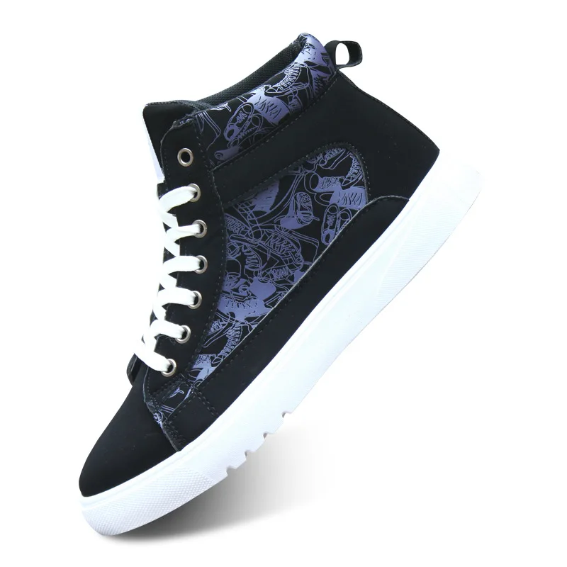 

High Gang sneakers men 2018 autumn new breathable canvas running shoes, outdoor lightweight anti slip fitness lace men's shoes