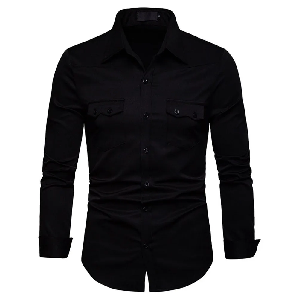 Пикантные черные сапоги рубашка Новинка Повседневное Топ Для мужчин элегантные вечерние большой Размеры блузка уличной Бизнес мужской