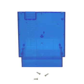 

Retroliker 5pcs Hard Case Cartridge Shell Replacement For NES Entertainment System with screws -Clear blue
