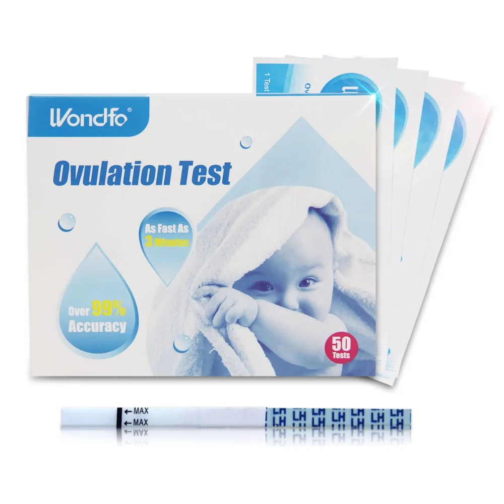 

Wondfo 50pcs Ovulation Urine Test Strip LH Tests kit First Response Ovulation kits, Over 99% Accuracy Earliest Detection