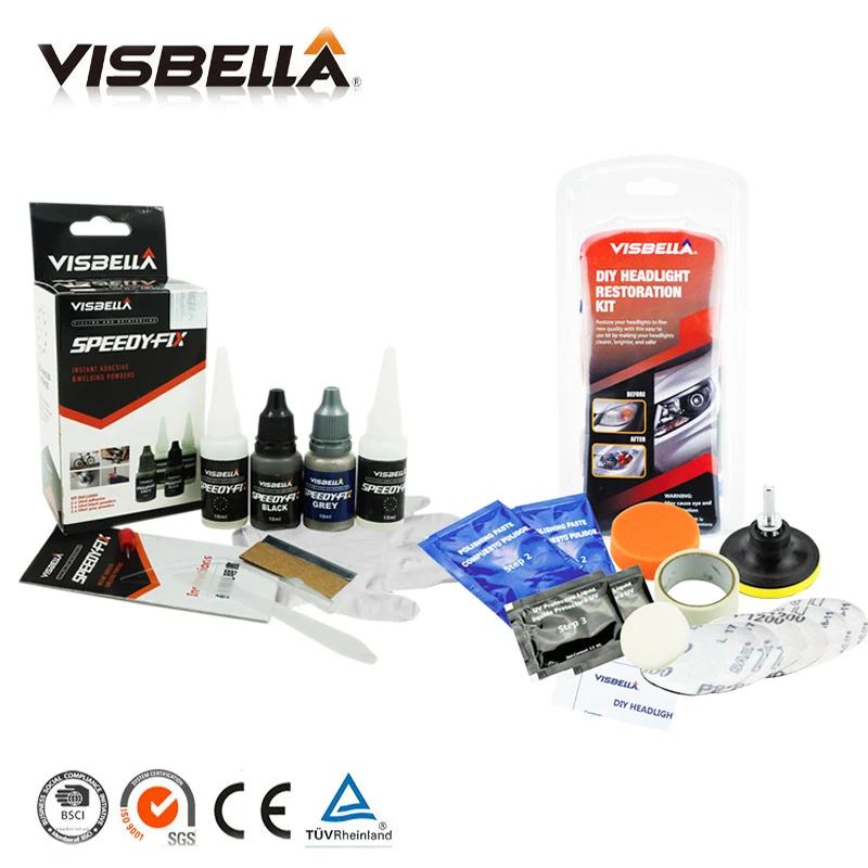 Visbella 7 second quick bonding for metal steel plastic wood rubber ceramic Repair Fast Dry Glue Reinforcing Adhesive speedy fix