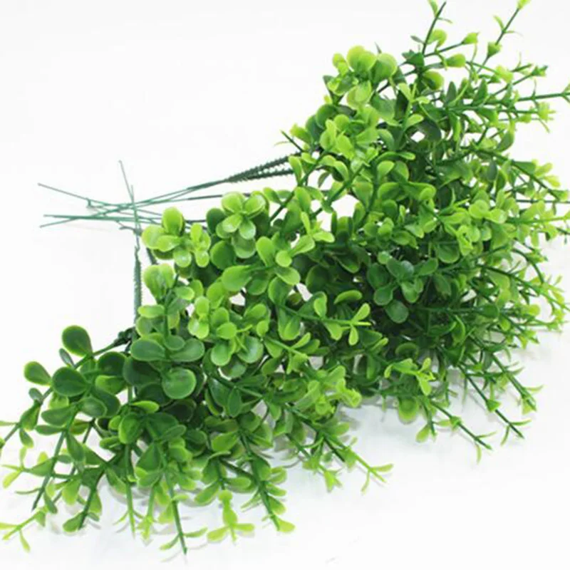 5 шт./лот, зеленые травы, пластиковые искусственные растения, цветы для украшения дома и сада, пластиковые растения 8z