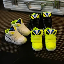 

Boys and Girls Luminous High-top Sneakers Fashion Sports Little Monsters Casual Shoes Toddler Sneakers