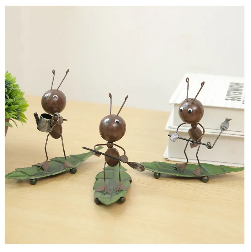 Творческий Утюг Ant Божья коровка миниатюрные фигурки украшения мультфильм насекомых Модель рабочего ремесла домашний декор детские игрушки подарки