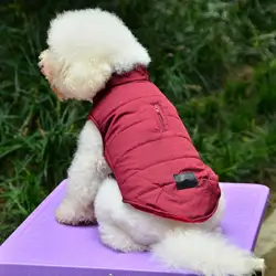 Одежда для собак зимняя одежда для собак пальто хлопковая стеганая волшебные наклейки жилет куртки для малых и средних собак Французский
