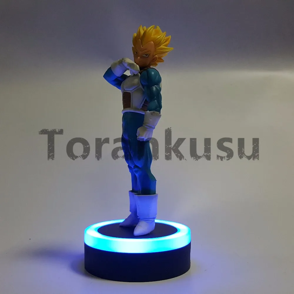 Dragon Ball Action Figure Vegeta Led Light Base PVC Model Toys Anime Dragon Ball Z Figurine Vegeta DBZ