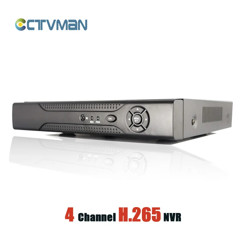 

CTVMAN H.265 Full HD Security IP NVR 4ch For 2mp/3mp/5mp Optional Onvif IP Cameras Home Surveillance Network Video Recorders