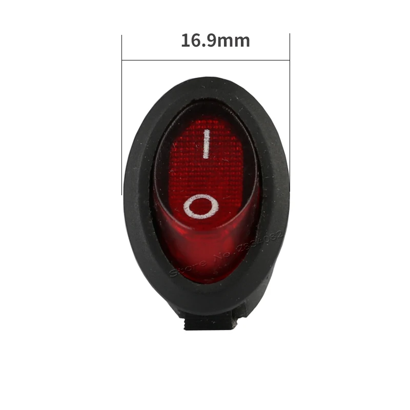 3 контакта 5A/250VAC 10A/125VAC SPDT с подсветкой Овальный эллипс кулисный переключатель