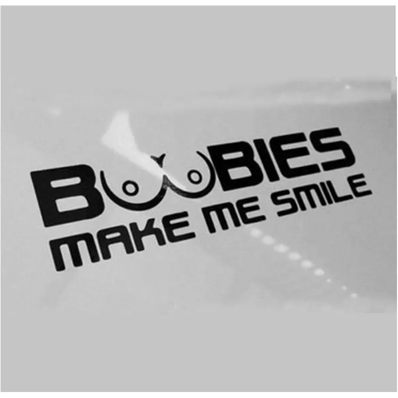18*5 см BOOBIES MAKE ME SMILE забавная наклейка на машину мотоцикл наклейки autocollant de