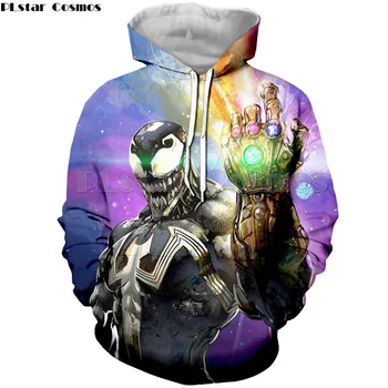 

PLstar Cosmos Drop shipping Fashion Men's hoodies movie Venom and Infinity Gauntlet Funny Print 3d Mens/Womens Hooded Sweatshirt