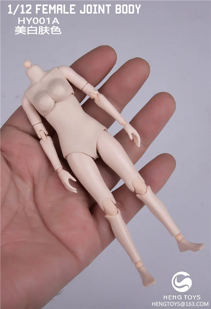 1/12 Scale Sexy Super-Flexible Female Joint Body Figure Pale/Suntan Color for Collecible 6 inches Action Figurine Dolls