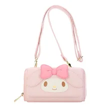 Милая розовая кожаная сумка-мессенджер My Melody, маленькие сумки через плечо для женщин и девочек, сумка-слинг, Дамский кошелек для монет