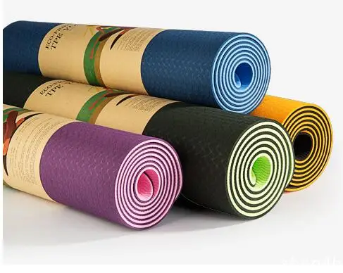 Beginner Non-Slip TPE Yoga Mat, 1830x580x6mm, Double-Layer Environmental  Protection, Gymnastics And Pilates Fitness Exercise Mat