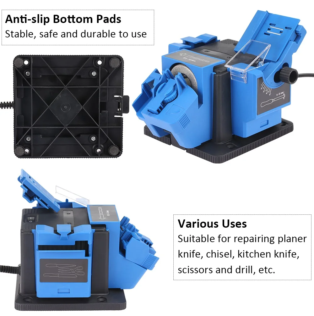 Электрическая Многофункциональная точилка для ножей, ножничная дрель, точилка для кухонных ножей, точилка для утюга и меди, штепсельная вилка европейского стандарта