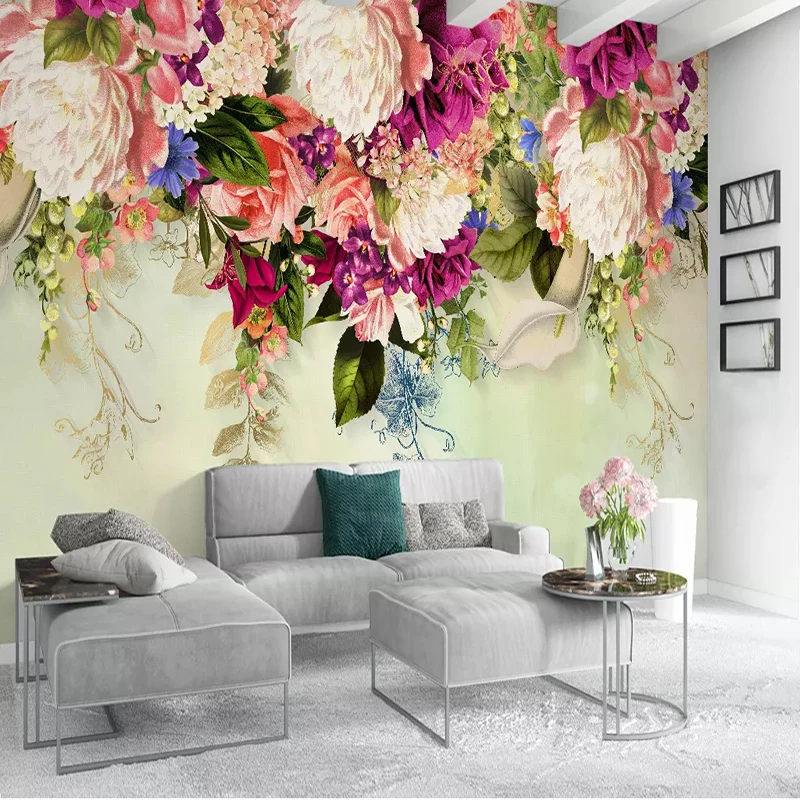 Фото обои s современный американский Ретро цветок 3D Большая фреска гостиная спальня фон настенное покрытие Водонепроницаемая настенная бумага