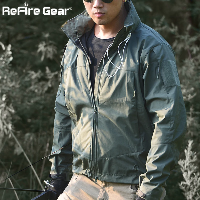 Куртка ReFire Gear Мужская тактическая военная Водонепроницаемая ветровка с