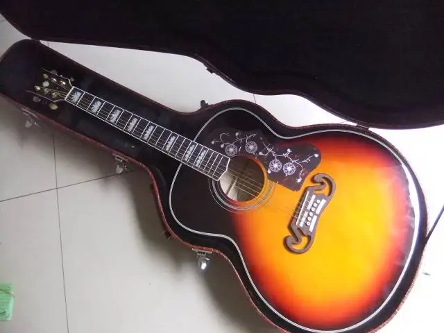 

Free Harcase 43# Cibson SJ200 Acoustoc Electric Guitar Fishman In Sunset 101022