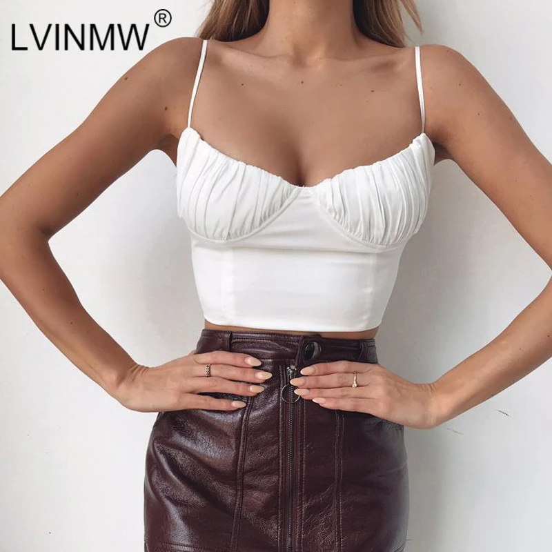 Женский короткий топ LVINMW с открытой спинкой на шнурках регулируемыми
