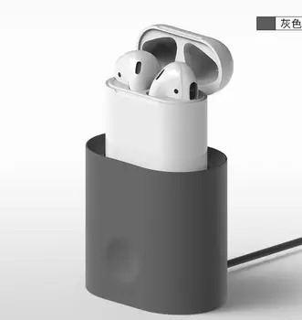 

2018 Protective cover Case for apple Airpods Charging Dock Silicone Charging Rubber Case Desktop Stand Holder