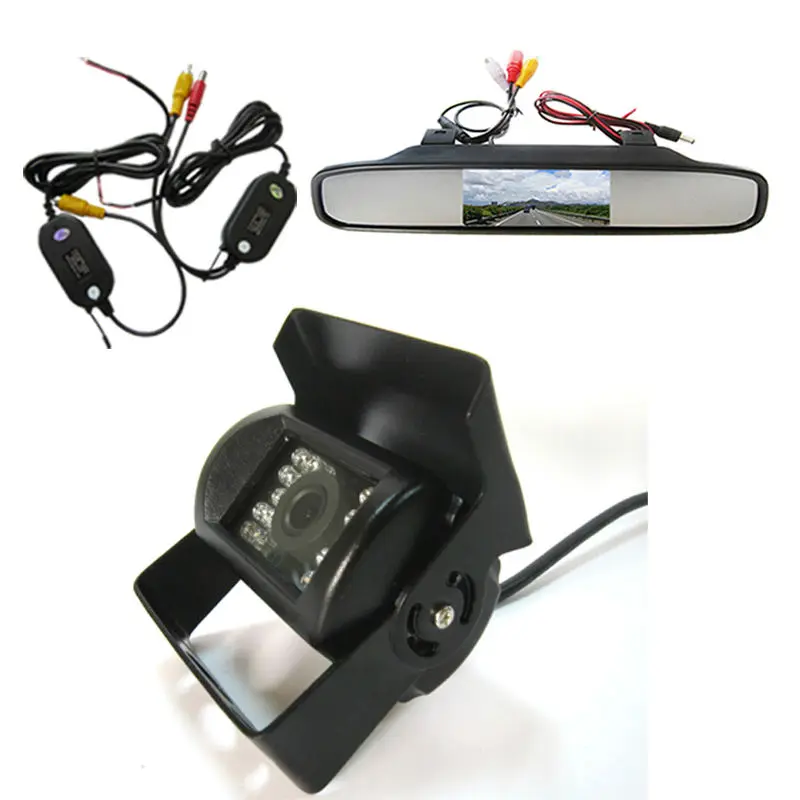 Car Rear View Reverse Back up Camera 4.3 Inch LCD Monitor with Car Rear View Reversing car parking camera Kit for Bus Truck