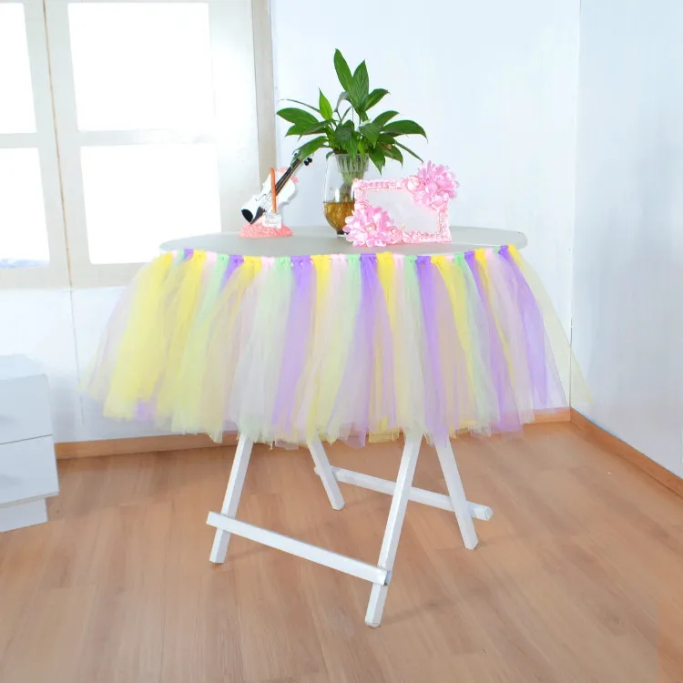 Tutu Table Skirts High Chair Decor Kids Birthday Decoration Baby Shower