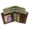 2024 Vintage Crazy Horse Handmade Leather Men Wallets Multi-Functional Cowhide Coin Purse Genuine Wallet For 3