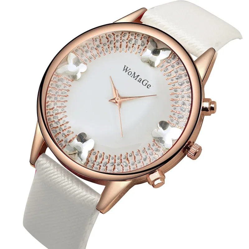 

2020 New Brand Womage Hot Sell Quartz Watch Fashion Women Watches Leather Straps Female Hours Unique Designer Wrist Watches
