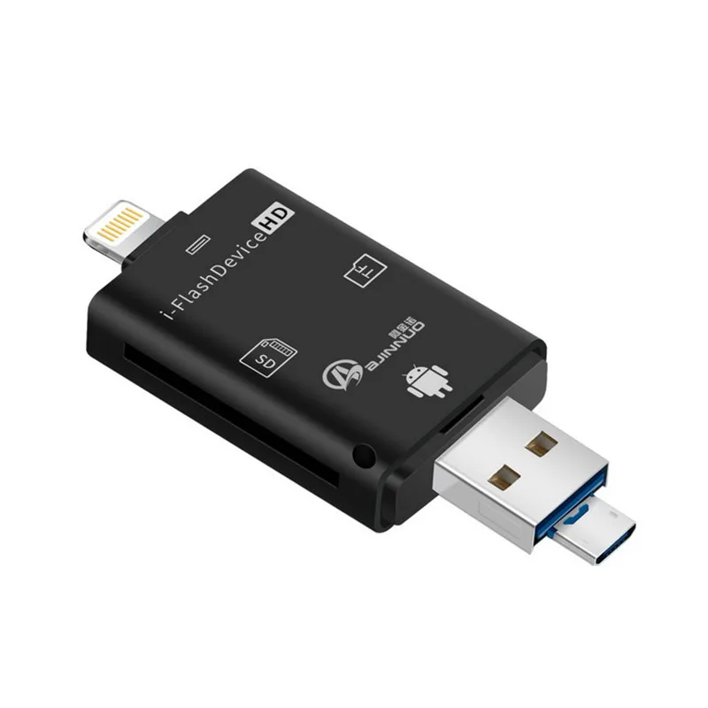 Vmonv 3 в 1 I-Flash Устройство USB OTG Micro USB SD SDHC TF memorey кардридер для iPhone 8 X XS MAX XR для ipad Android Phone PC