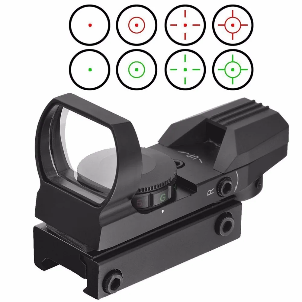 

20mm Rail Riflescope Hunting Airsoft Optics Scope Holographic Red Dot Sight Reflex 4 Reticle Tactical Gun Accessories Black