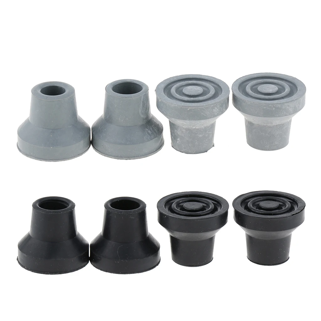 8 Pcs Anti-skid Stable Shock Absorb Walking Stick End Crutch Cane Tips 16mm
