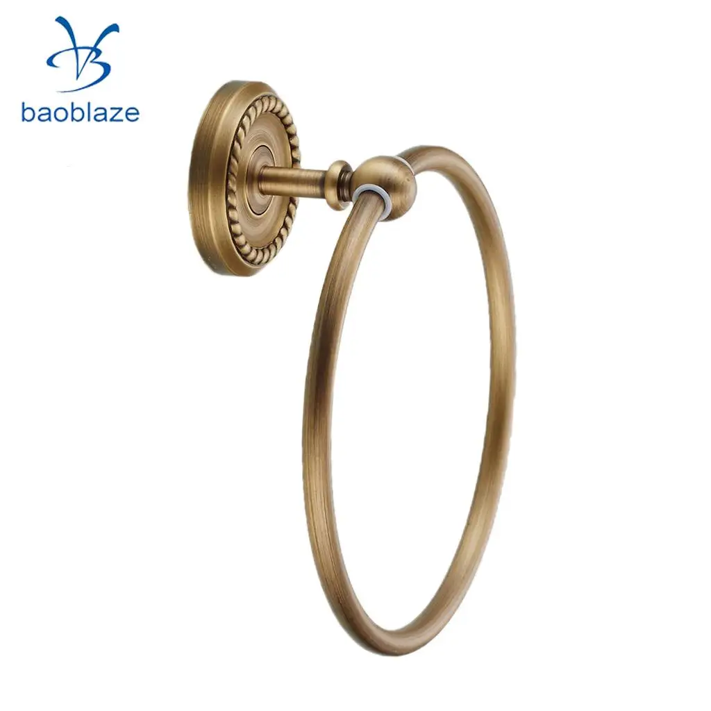 Wall Mounted Brass Towel Rack Holder Bathroom Towel Ring Bath Towel Rail