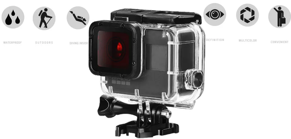 CAENBOO фильтры для камеры Hero5 Hero6, водонепроницаемый фильтр UV CPL ND, Набор цветных фильтров для камеры GoPro Hero 5 6, аксессуары для улицы