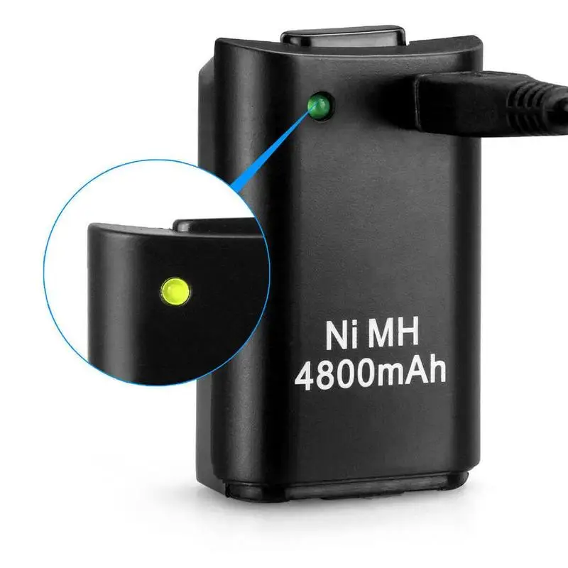 

Rechargeable Battery Pack Charger Cable Dock for Xbox 360 Wireless Controller x2