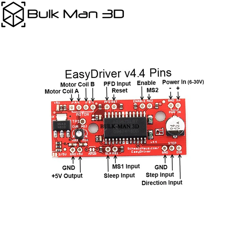 A3967 микро шаговый двигатель EasyDriver драйвер макетная плата для 3D принтера/ЧПУ