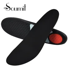 

Soumit Black Silicone Gel Insoles for Men Women Feet Arch Support Shoe Sole U-shaped Heel Design Slow Inner Insole Pad