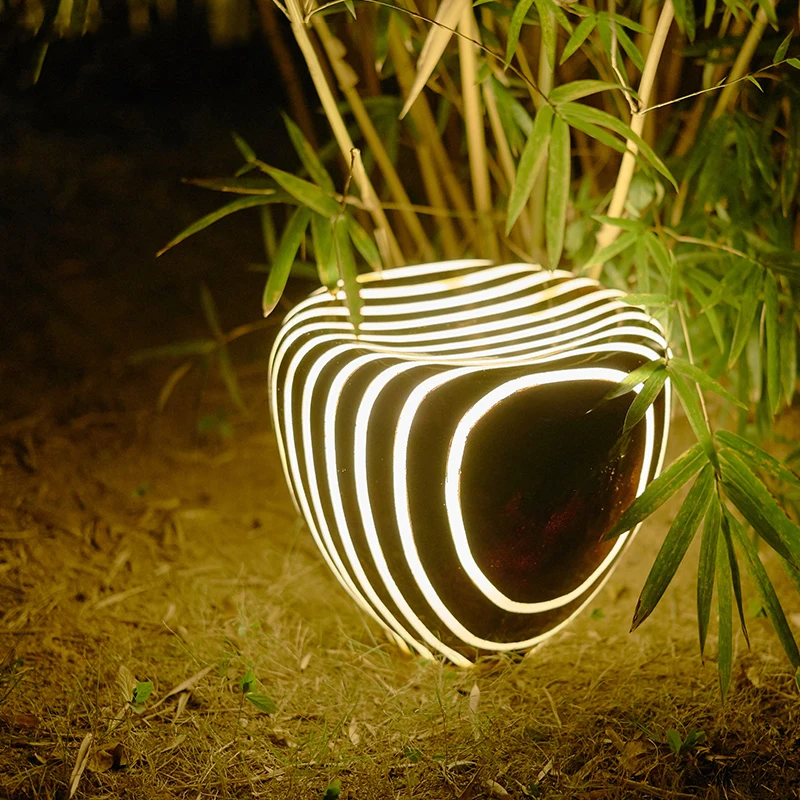 Imitação de Pedra Luz do Jardim da Resina Wecus Criativo Paisagem Jardim Parque Imitação Natural Gramado Luz